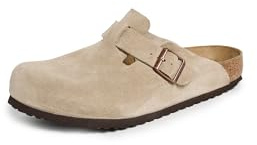 Birkenstock Unisex Boston Soft Footbed, Taupe Suede, 39 M EU