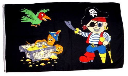 Fahne/Flagge Pirat Party Kinderpirat NEU 90 x 150 cm