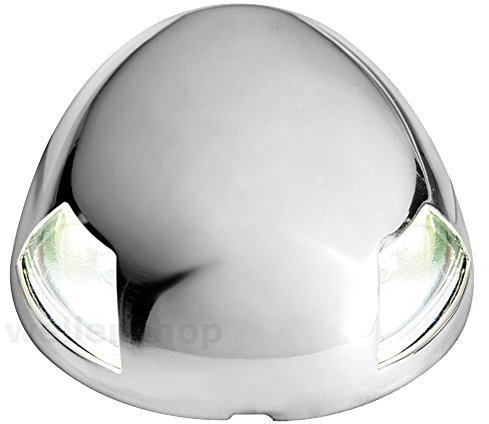 wellenshop LED Toplicht Positionslaterne Positionslicht Edelstahl für Boot Bootsbeleuchtung Navigationslicht Boot