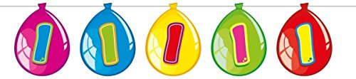 Folat - 1st Birthday Balloon Garland - Multicolor - 10 Meters
