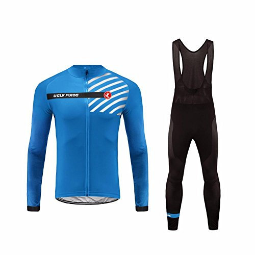 UGLY FROG Winter Fahrradbekleidung Herren Lang Set Fleece Thermische Radtrikot 3D Gepolsterte Hosen BMC