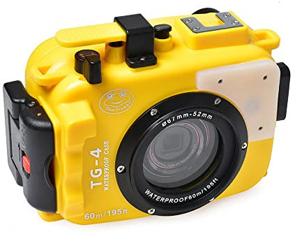 For Olympus TG-3/TG-4 yellow 195FT/60M Sea frogs Underwater camera waterproof diving housing