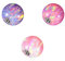 PIERCINGLINE Universelle Schraubkugel mit Gewinde SYNTH. OPAL Piercing Aufsätze Ersatz Lila Pink Rosa 16 x 6 mm