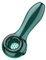 YoungRich Glaspfeife mit 7 Kickloch Dickes Kleines Glas Spoon Pfeife Hitzebeständig Geruchlos Taschenform Klobig Schöne Glanz Geschenk für Vater Mann und Sammler Lake Green
