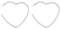 FOCALOOK Herz Ohrringe Creolen Edelstahl Damen offene Kreolen Herzform Hoops Earrings Accessoire Schmuck für Frauen Mädchen Außendurchmesser 60mm