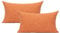 All Smiles Zierkissenbezug Orange Sofakissen Dekorative Einfarbige Kissenhülle für Sofa 30x50 cm 2er Pack