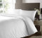 Hanfords - Set di biancheria da letto, 100% cotone egiziano a 400 fili, qualità da hotel, con federe, a righe, effetto raso (bianco, matrimoniale)