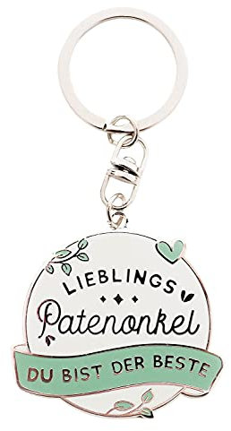 Manahia Schlüsselanhänger Patenonkel - Lieblings-Patenonkel - Du bist der Beste - Taufgeschenk - Anhänger Patenonkel - Patenonkel fragen - Patengeschenk - Taufe - Pate - Patenonkel Ankündigung