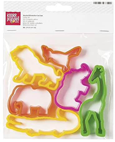 Knorr prandell Kunststoff-Ausstechformen-Set (6-teilig) Tiere, Modelina, Kreativitätsschule