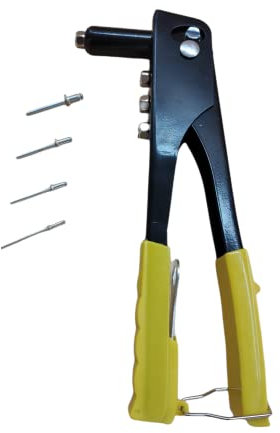 HMH-Shop Profi Nietzange Set 320/640 Stück Blindnieten feste Verbindung Pop Nietenzange Nieten Zange Blindnietenzange Sortiment Aufsätze 2,4/3,2/4,0/4,8mm (Nietzange Classic + 380 Nieten)