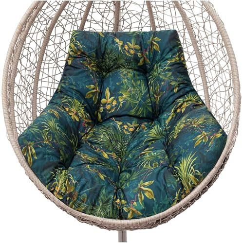 HOBBYGARDEN Hängesessel, Schaukel & Gartensessel Kissen 120x100 cm – Weiches Outdoor Sitzkissen in Grünes Grass | Komfortpolster für Garten & Terrasse