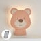 Lights4fun LED Wandleuchte Teddybär Fernbedienung Timer batteriebetrieben Innenbereich Kinderzimmerdeko