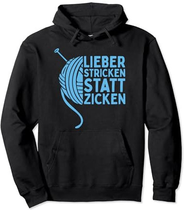 Stricken Stricknadeln DIY Wolle Strickerin - Zicken Stricken Pullover Hoodie