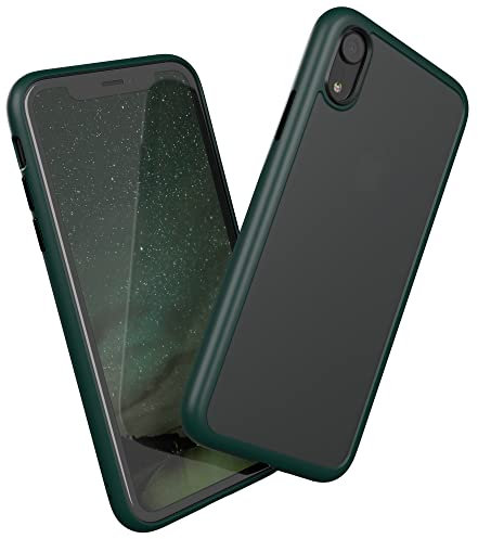 EAZY CASE Ultra Schutz Outdoor Hülle kompatibel mit iPhone XR, hochwertige Schutzhülle mit Ultra Aufprallschutz, Stoßfest und Kratzfest, dünne Handyhülle mit Kameraschutz, Nacht Grün