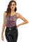 Allegra K Damen Festliches Oberteil Glitzer Top Spaghetti Party Club Camisole Pailletten Shirt Violett L