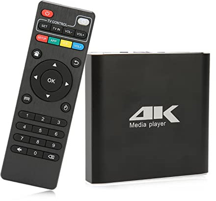 Cuifati Lecteur Multimédia HDMI, Mini Lecteur Multimédia 4K Interface Multimédia HD Multifonction Lecteur MP4 Numérique Prise en Charge du Décodage 4K 10 Bits H.264 H.265 et Affichage TV 4K 60fps(EU)