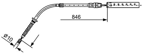 BOSCH 1 987 482 866 Handbremsseil Handbremsseil 846mm
