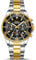 HANPOSH Herren Uhr Uhren Herren Chronographen Edelstahl Wasserdicht Armbanduhr Herren Quarz Uhren mit Datum Business Casual Uhr für Männer (A02-Silber Gold Schwarz)