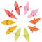 HAOBIN 50 StüCk Origami Papierkrane Origami Papierkraniche Regenbogen Origami Kraniche Handgefertigt Origami Papier Kranschnur Zur Dekoration Von Hochzeiten,Partys,Kulissen Und Wohnungen,In 5 Farben