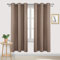 DWCN Curtains for Living Room Blackout Curtains for Bedroom Eyelet Curtain 46 x 72 Inch 2 Panels Khaki