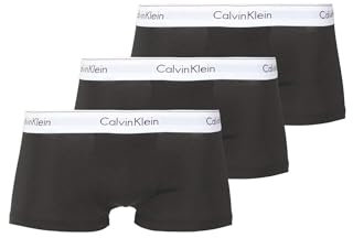 Calvin Klein Boxer Uomo Confezione da 3 Low Rise Trunks Cotone Elasticizzato, Nero (Black, Black, Black), XL