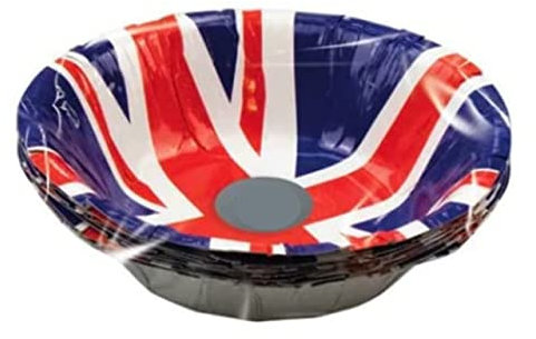 King Charles III Coronation Bunting King Charles III Coronation Bunting Street Party Flags, Banner Wall Window Decoration Union Jack Tableware (Union Jack Bowls)
