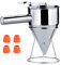 Entonnoir à Pâtisserie, 1 Pc Entonnoir à Piston en Acier Inoxydable Entonnoir de Cuisine Distributeur de Pâte, Outils de Cuisson pour Desserts à Gâteaux Crêpes, 1200ml