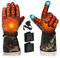 Beheizbare Handschuhe Herren Damen, Wiederaufladbare Beheizte Skihandschuhe, Lychee-Touchscreen, Sofortige Erwärmung, Handwärmer, Wasserdicht, mit 7.4V, 3000mAh Batterie*2 für Motorrad-Skifahren (XL)