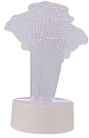 OSALADI 3d-illusionslampe Rose Kinderzimmer Licht Rose Schreibtischlampe Led Kinderzimmer Licht Rose Usb-betriebene Lampe 3d-nachtlicht 3d-rosennachtlicht Bettlampe Led-nachtlicht Haushalt
