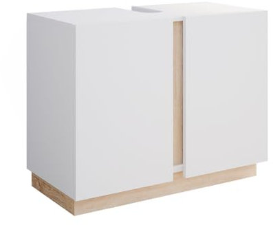 Vicco Mueble bajo Lavabo Gloria, Blanco/Sonoma, 70.4 x 55.5 cm con 2 Puertas