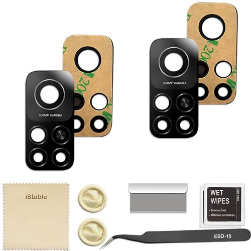 iStable Kit di Riparazione Completo per Lenti Fotocamera Posteriore Compatibili con Xiaomi Mi 10T 5G - Confezione da 2 Vetri Strumenti per la Sostituzione