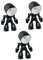 MAGICLULU 3 Roboter Tischlampe Pvc Desktop Kind