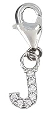 Depesche 11785-019 Charms Express yourself - Anhänger für Halsketten und Armbänder, Buchstabe J, versilbert, als kleines Geschenk
