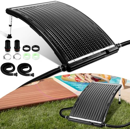 Jopassy Lot de 2 Panneaux solaires pour Piscine - 113 x 65 x 35 cm - Chauffage Solaire 10 000 l/h - Connexion 32-40 mm - Chauffage Solaire Extensible - Installation Solaire pour Eau Chaude