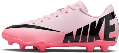 NIKE Jr Mercurial Vapor 15 Club Sneaker, Pink Black, 5.5 UK
