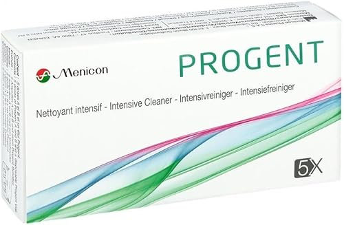 Menicon Progent SP Nettoyant intensif pour lentilles de contact 5 ampoules A+B + récipient (3 x)