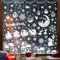 Pegatinas Navidad Ventanas Cristal PVC Pegatinas Reutilizables Vinilos Navidad Adhesivos Pegatinas Cristal Vinilos Navidad Escaparate Grandes Adornos de Navidad para Ventanas