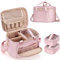 Prokva Nähzubehör Organizer Tasche mit 2 Abnehmbaren Fächern, Große Nähset Tasche für Nähzubehör und Werkzeuge, Rosa (nur Tasche)