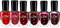 6Pcs Burgundy Dark Wine Red Nail Polish Set - Quick Dry Glitter Gel, Long Lasting Varnish for Nail Art Manicure DIY Home - For Women Girls