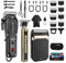 HIENA PRO Professional Hair Clippers Men Cordless Beard Trimmer Rechargeable Foil Shaver for Men Hair Cutting Kit for Barber Set with LED Display