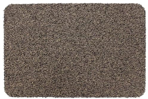 Stolmet Magic Absorbent Door Mat 75x45 cm (29.53 x 17.72) Super Absorbent Microfibre Indoor Outdoor Non-Slip Washable Mat for Pets and Homes - Available in Brick, Brown, Grey, Black (1, Brown)
