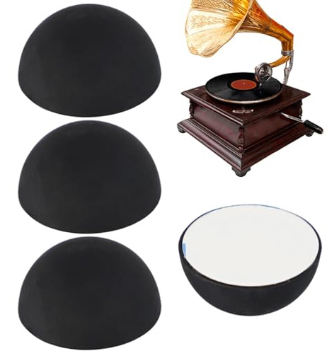 Klebrige Silikon-Pads, Halbkugel-Silikonfüße, 4 x Vibrationsdämpfung, Schallplattenspieler, Audio-Isolationspads, rutschfest, für Verstärker, Subwoofer, Monitore, Decks