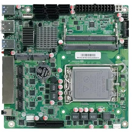 CYMINILMDPC Q670 8-Bay NAS Motherboard 12-14th LGA1700 8*SATA 2*NVMe 4 * 2.5G 1*PCIEX4 2*DDR5 Firewall Mini ITX Mainboard