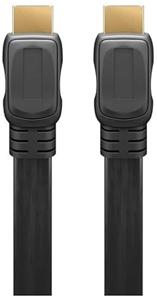 goobay High-Speed-HDMI™-Flachkabel mit Ethernet (4K@60Hz), 3 m
