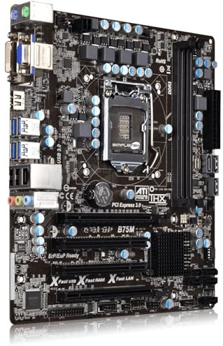 SIMPLETEK – Scheda Madre con Mascherina microATX LGA 1155 | DDR3 | HDMI, DVI, VGA | USB 3.0 & SATA 6Gb/s | PCI Express (Ricondizionato)