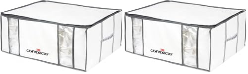 Compactor - Housse de rangement sous vide - Taille XXL très grande capacité - Compression couettes oreillers vêtements - Rangement armoire (Lot de 2)
