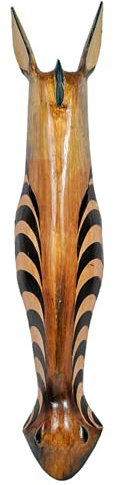 Woru Maske Zebra, Holz-Maske aus Bali, Wandmaske, wahlweise in 30 cm, 50 cm, oder 100 cm (100 cm)