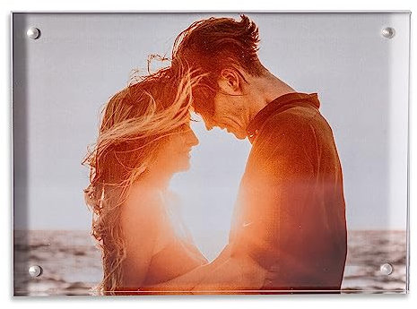 Picture Frame Photo Block Clear Acrylic 4x6 - Gift or Display in your Home