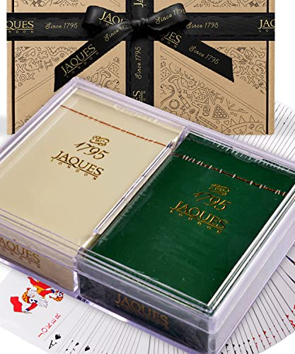 Jaques of London No. 1 Premium Playing Cards | Twin Pack of Cards Multipack | Plastic Cards with Case | Since 1795