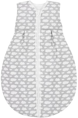 Alvi Kugelschlafsack Molton Sommerschlafsack | Babyschlafsack ärmellos 100% Baumwolle | Unwattierter Außensack | Leichter Baumwoll-Schlafsack